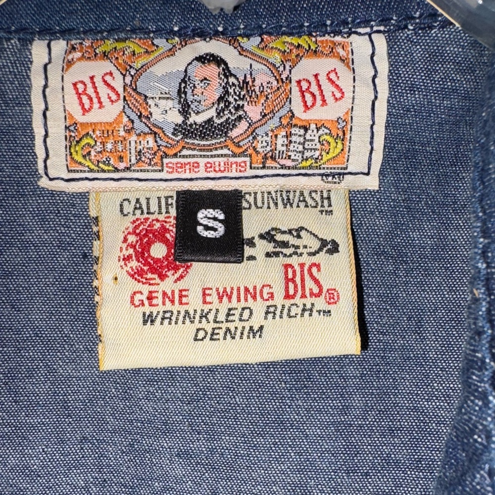 Vintage Gene Ewing BIS Women’s Embroidered Denim Shirt Snap Front Size Small USA - Picture 5 of 15